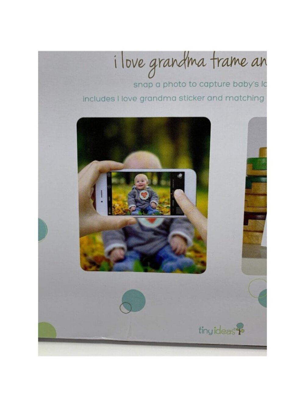 I Love Grandma Keepsake Photo Frame Belly Sticker Rectangular Gift Set - Picture 6 of 7